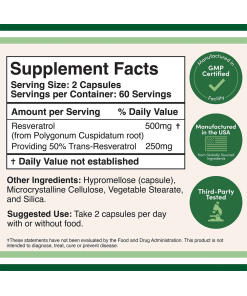 Double Wood Supplements - Resveratroli (120 kapselia) - Image 2
