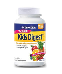 Enzymedica Kids Digest purutabletit, hedelmäpunch, 90 purutablettia - Image 2