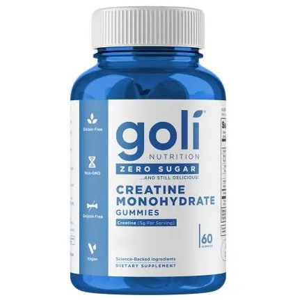 GOLI NUTRITION Creatine Monohydrate Zero Sugar (60 gummies)