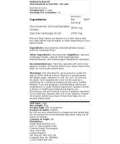 Glucomannan ja Garcinia - 60 kapselia - Image 2