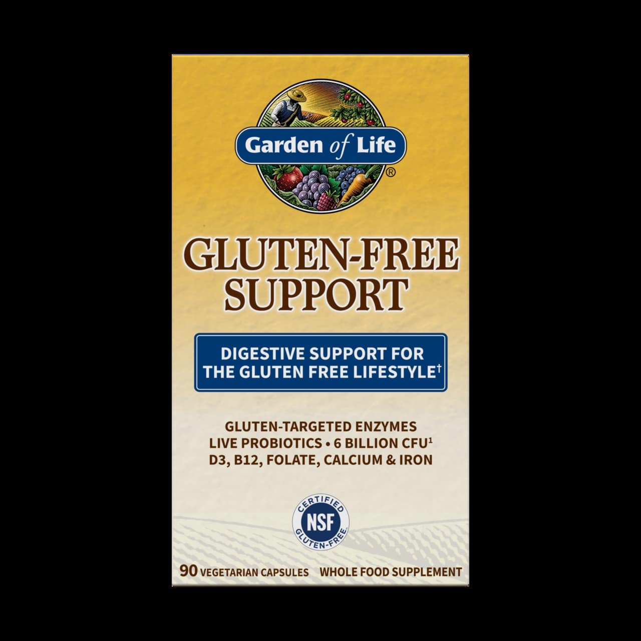 Glutenfri støtte - 90 veganske kapsler