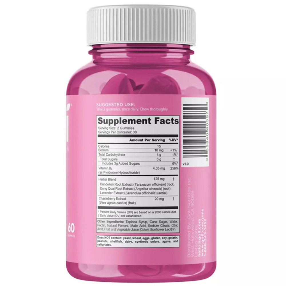 Goli Nutrition Naisten PMS-oireiden helpotus 60 kumivitamiinia - Image 4