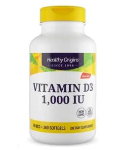 HEALTHY ORIGINS Vitamin D3 1000 IU (360 caps)