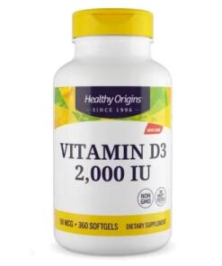 HEALTHY ORIGINS Vitamin D3 2000 IU (360 caps)