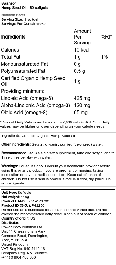 Hamppuöljy - 60 kapselia - Image 2