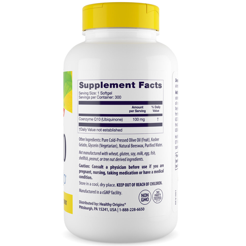 Healthy Origins CoQ10 100 mg, 300 pehmeää kapselia - Image 3