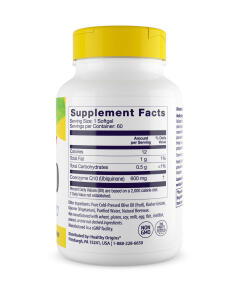 Healthy Origins CoQ10 600 mg, 60 pehmeää kapselia - Image 3