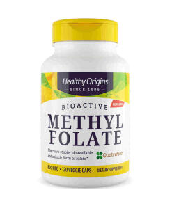 Healthy Origins Metyylifolaatti 800 mcg, 120 kapselia - Image 2