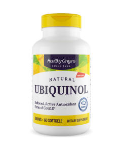 Healthy Origins Luonnollinen Ubikinoli 300 mg, 60 pehmeää kapselia - Image 2
