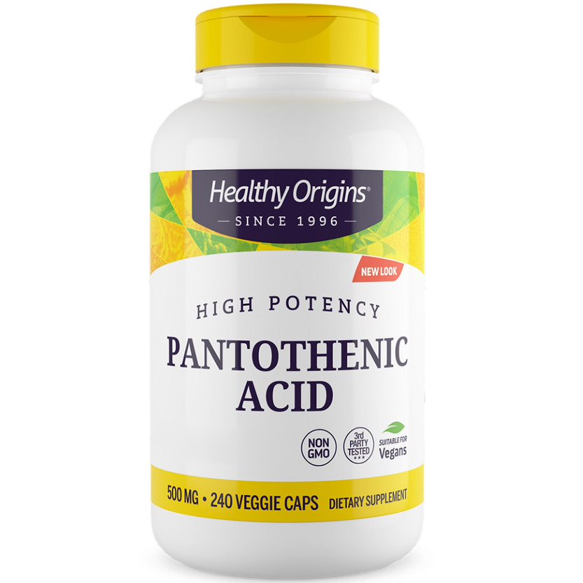 Healthy Origins Pantothenic Acid 500mg 240 Veg. capsules