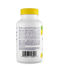 Healthy Origins D3-vitamiini 5000 IU, 360 pehmeää kapselia - Image 5