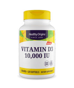 Healthy Origins Vitamin D3 Depot 10 000 IU 120 soft capsules