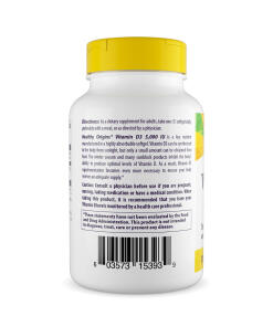 Healthy Origins D3-vitamiini 5000 IU, 120 pehmeää kapselia - Image 5