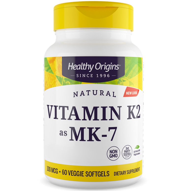 Healthy Origins K2-vitamiini MK7 100 mcg, 60 pehmeää kapselia - Image 2