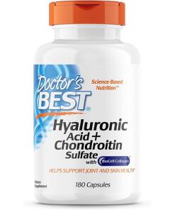 Hyaluronic Acid + Chondroitin Sulfate with BioCell Collagen - 180 caps