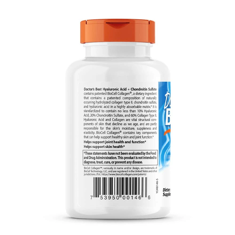 Hyaluronihappo + kondroitiinisulfaatti BioCell Collagen - 60 kapselia - Image 3
