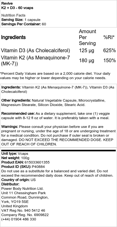 K2 + D3 - 60 kasviperäistä kapselia - Image 2