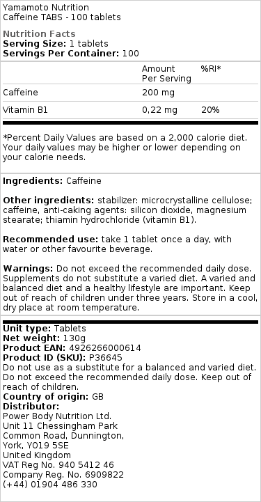 Kofeiinitabletit - 100 kpl - Image 3