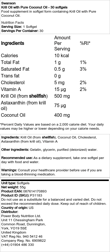 Katkaravunöljyä ja puhdasta kookosöljyä - 30 pehmeää kapselia - Image 2