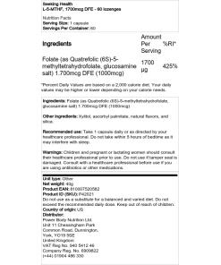 1700 mcg DFE - 60 sugetabletter
