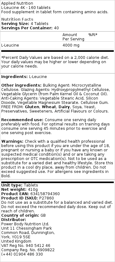 L-Leusiini 4K - 160 tablettia - Image 2