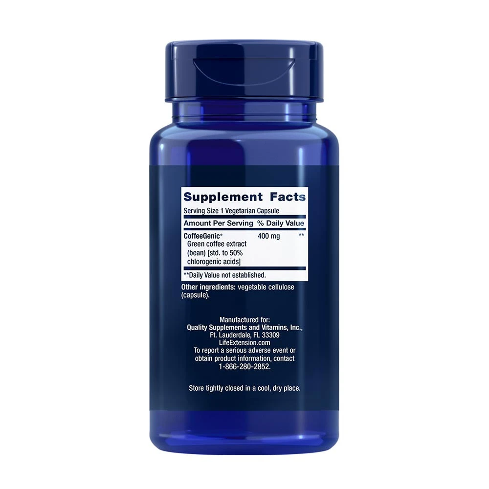 CoffeeGenic, vihreä kahviuute, 400 mg - 90 kapselia - Image 2