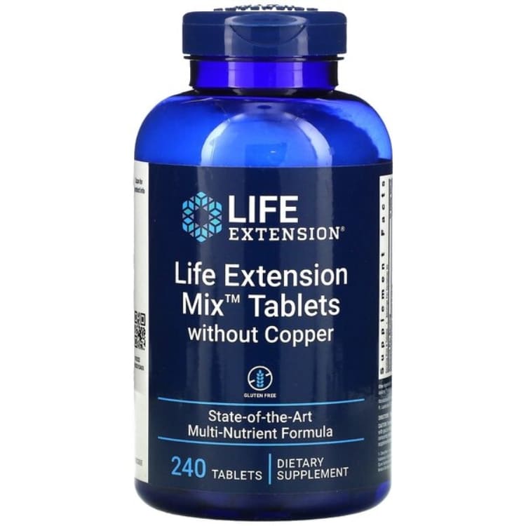 Life Extension Mix Tablets uden kobber - 240 tabletter