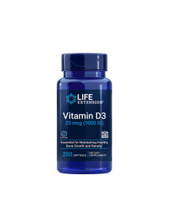 Life Extension - Vitamin D3 25 mcg (1000 IU) (250 Softgels)