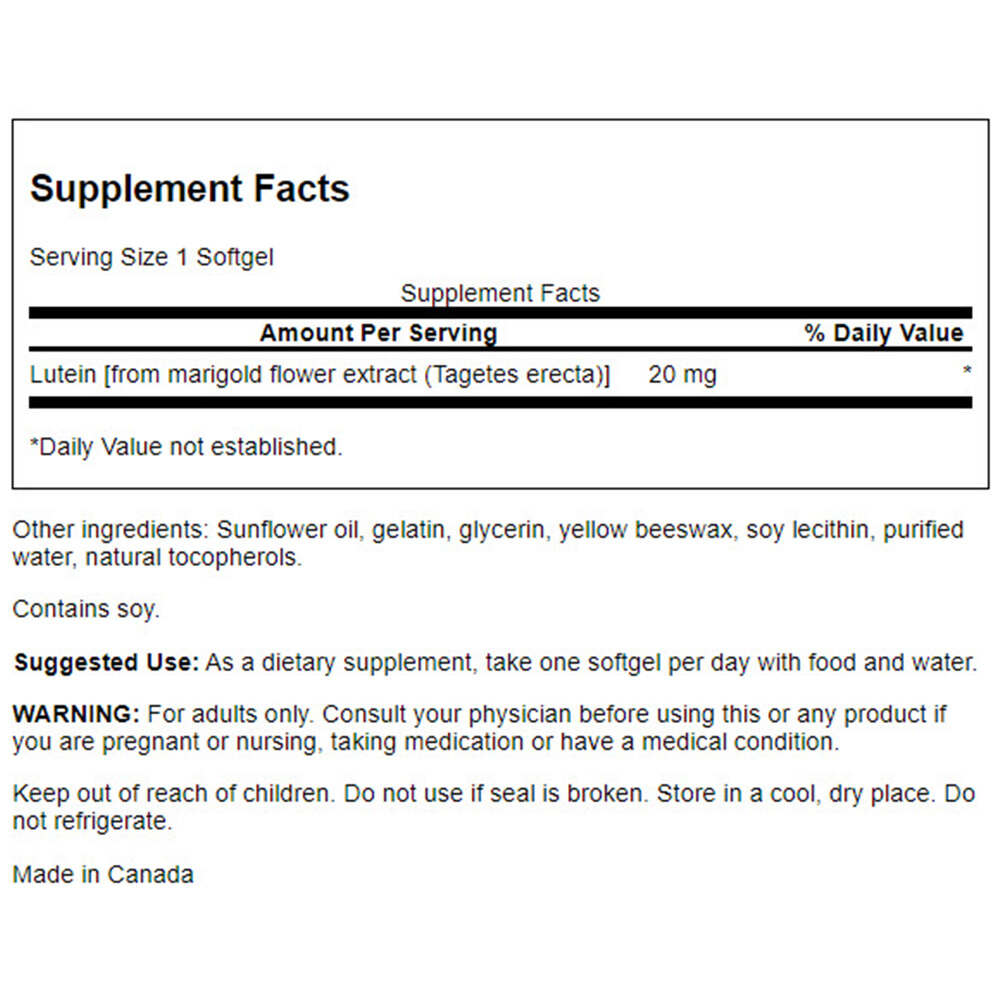 Luteiini, 20 mg - 120 pehmeää kapselia - Image 3