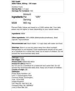 900mg - 100 hætteglas