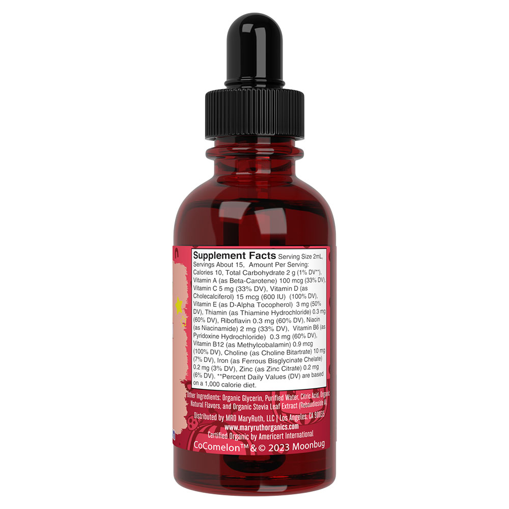 MaryRuth's Monivitamiinitipat taaperoille + rauta, appelsiini-vanilja maku, 30 ml - Image 3