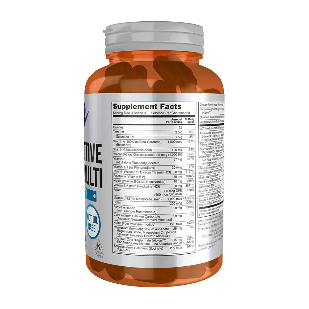 Miesten aktiivinen urheilu monivitamiini - 180 kapselia - Image 2