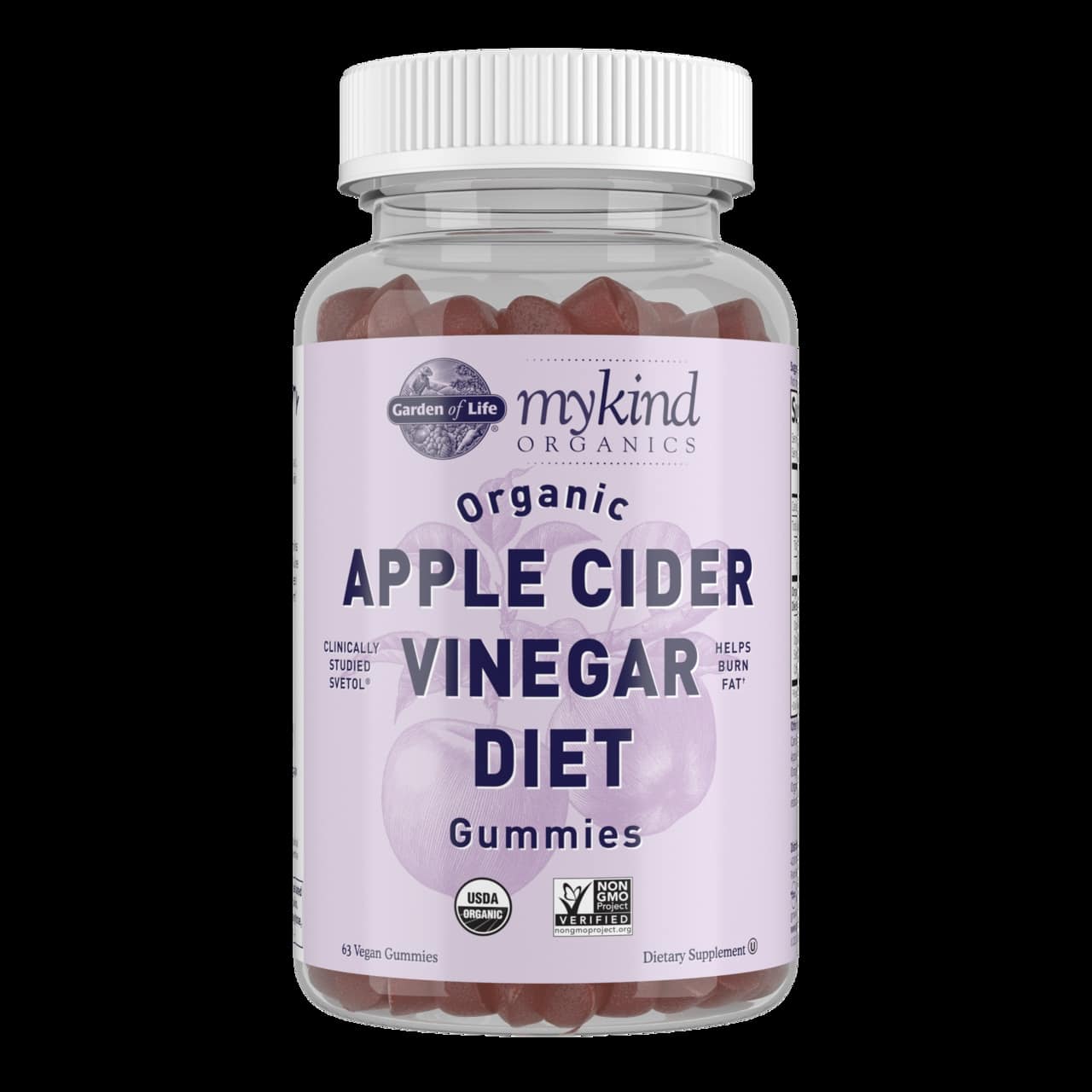 Mykind Organics Omenaviinietikka Dieettikarkit - 63 vegaanista karkkia