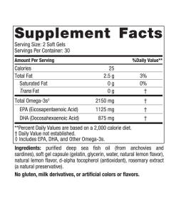 Ultimate Omega 2X, 2150 mg Sitruuna - 60 pehmeää kapselia - Image 3