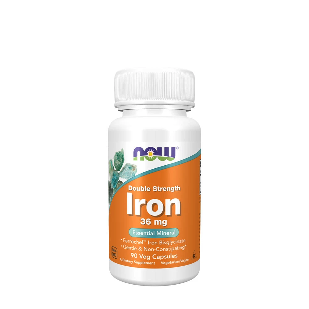 NOW Iron 36 mg Ferrochel(R) (90 Capsules)