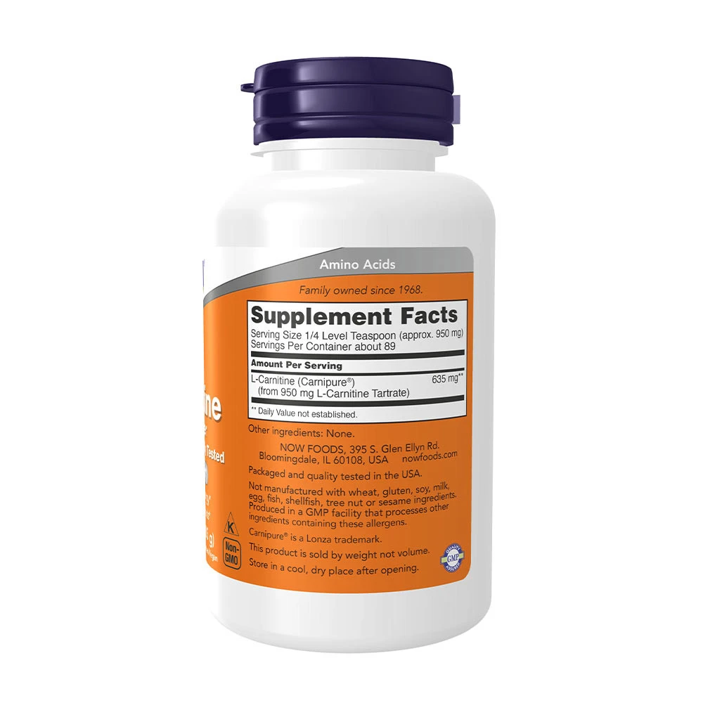 NOW Foods - L-karnitiinijauhe (85 g) - Image 2