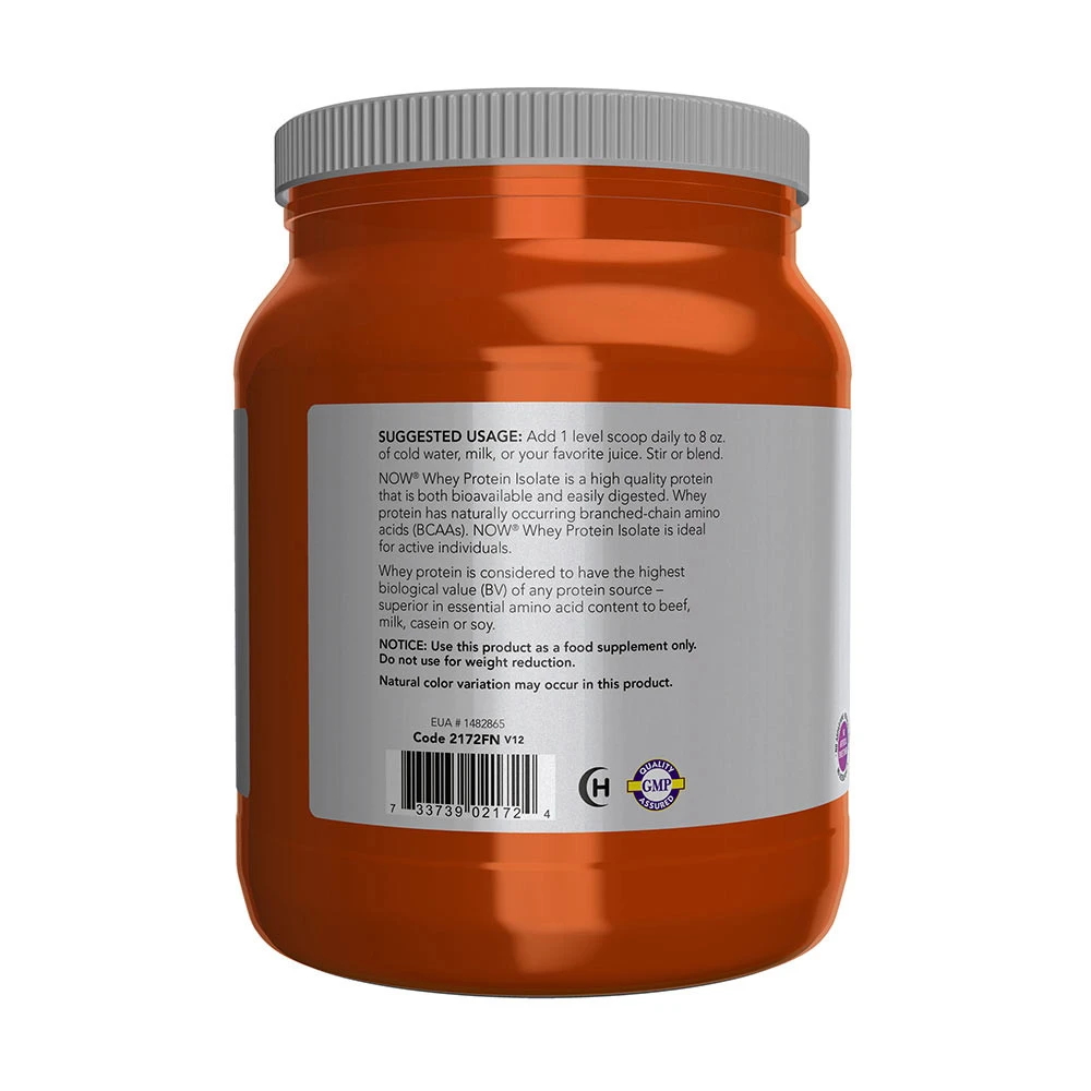 NOW Foods - Heraproteiini-isolaatti, Maustamaton (544 g) - Image 3