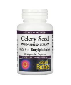 Natural Factors Sellerinsiemen 85 % 3-n-butyyliftalaatti 60 kasviskapselia - Image 2