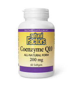 Natural Factors Koentsyymi Q10 200 mg, 30 pehmeää kapselia - Image 2