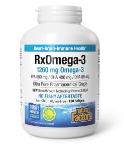 Natural Factors Rx Omega-3 -tekijät 120 pehmeää kapselia - Image 2