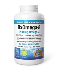 Natural Factors RxOmega-3 240 pehmeää kapselia - Image 2