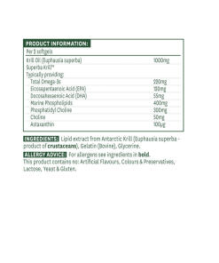Natures Aid - Natures Aid Etelämantereen Krilliöljy 500 mg (60 pehmeää kapselia) - Image 2