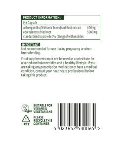 Natures Aid - Ashwagandha (30 kapselia) - Image 3