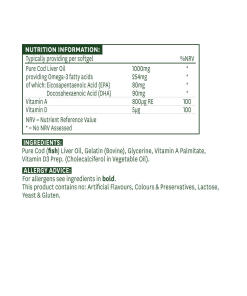 Natures Aid - Turskanmaksauutto 1000 mg (90 pehmeää kapselia) - Image 2