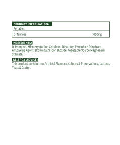 Natures Aid - D-Mannoosi 1000 mg (60 tablettia) - Image 2