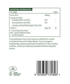 Natures Aid - Natures Aid Kalaöljy 1000 mg (120 pehmeää kapselia) - Image 3