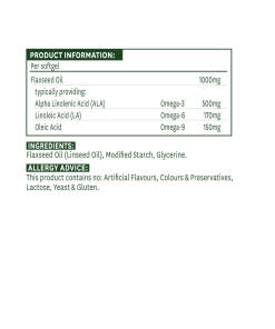 Natures Aid - Pellavansiemenöljy 1000 mg (90 pehmeää kapselia) - Image 2