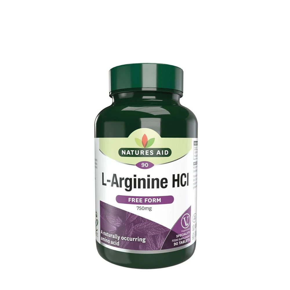 Natures Aid - L-arginiini HCl (90 tablettia)