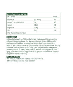 Natures Aid - Osteo Advance - Luuston Tukikaava (60 tablettia) - Image 2