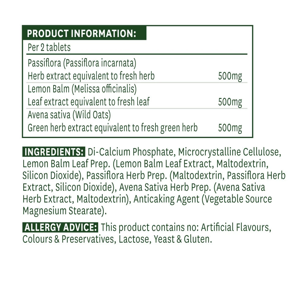 Natures Aid - Passiflora-kompleksi (60 tablettia) - Image 2